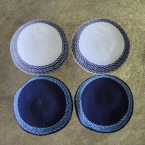 Handmade Crochet Cotton Kippah: Jewish Yarmulke, Made in Israel