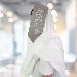 Handmade Jewish Wedding Tallit: Embroidered Bar Mitzvah Prayer Shawl