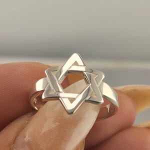 Sterling Silver Star of David Ring: Jewish Jewelry Gift