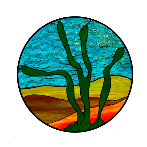 Stained Glass Full Size Pattern Etsy