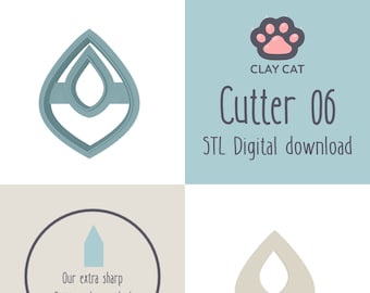 Cutter 06 Teardrop Polymer Clay Cutter | Digital STL File Download