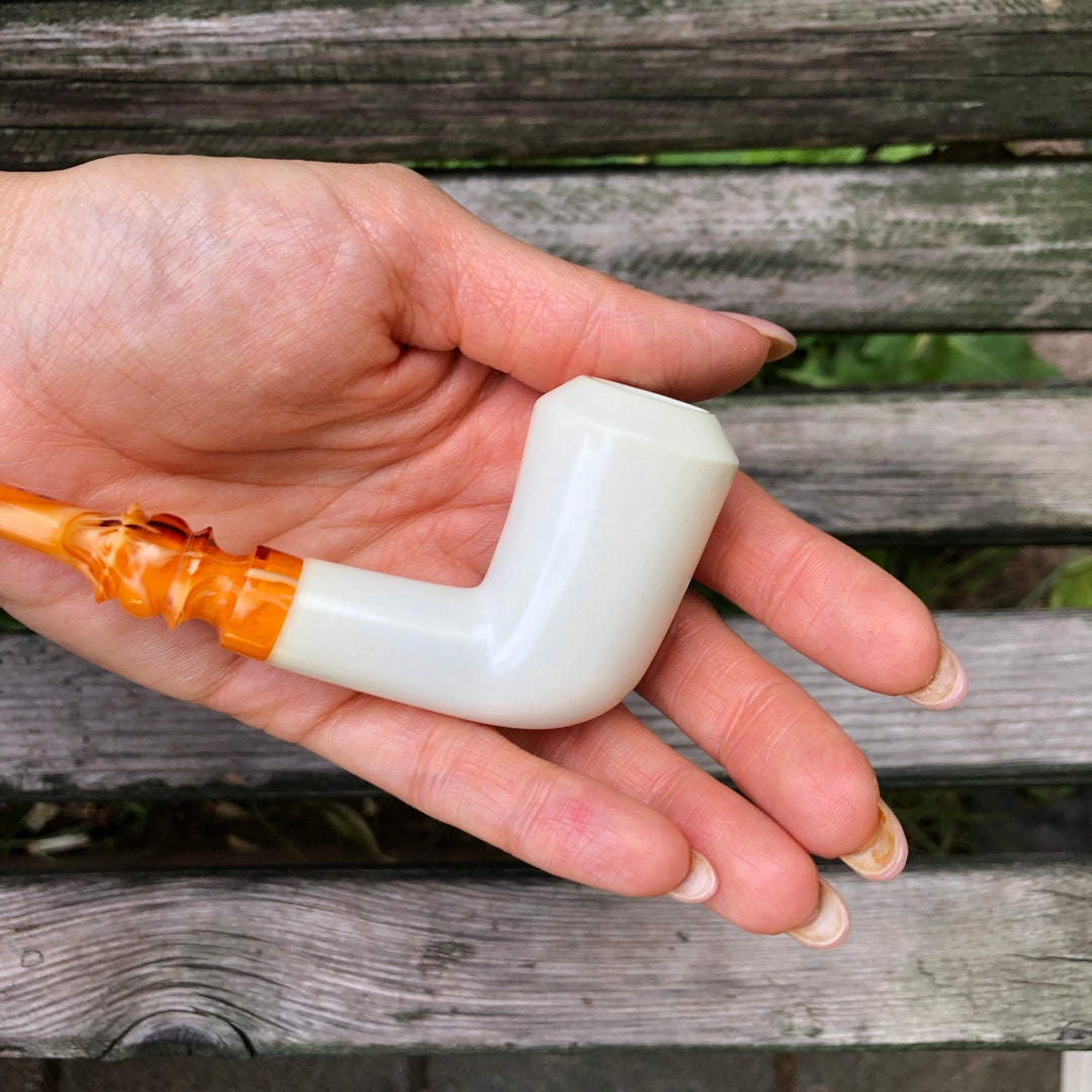 Meerschaum Stone Pipe Father's Day Gift Smoking Gift for Him Handmade