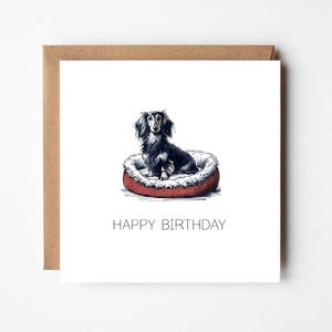 Dachshund Birthday Card Happy Birthday Greetings Card Dog Parent Gift Sausage Dog Gift