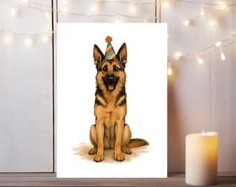 German Shepherd Birthday Card | Pet Lover Greetings