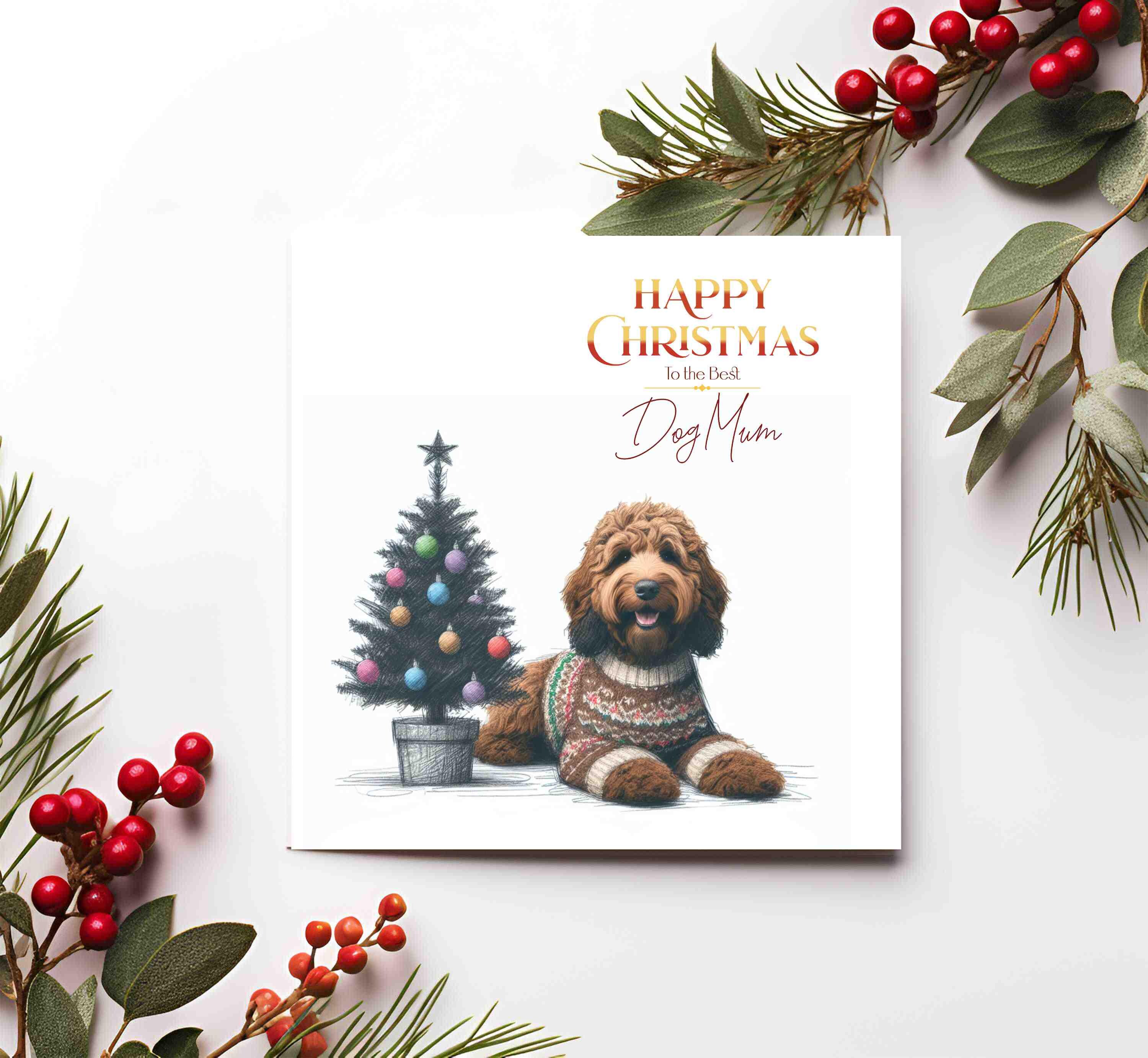 Personalisierter Weihnachts Hunde XXL-Hoodie - Gesicht Auf Socken