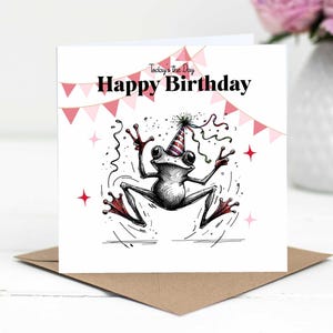 Carte d'anniversaire grenouille Carte joyeux anniversaire grenouille du jour