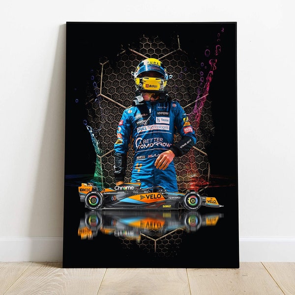 Lando Norris McLaren Formula 1-Poster Print Wall Art | High-Quality Digital Download of MCL60 Car Formula 1 Wall Art for Fans Lando Norris