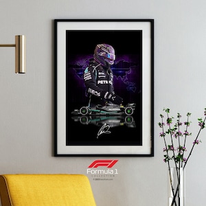 Lewis Hamilton Mercedes Formula 1 W14 Poster - F1 Racing Wall Art Print - Gift for Motorsport Fans | Poster Print Wall Art-Digital Download
