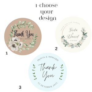 Custom Thank You Stickers for Your Wedding- Add a Personal Touch, Wedding favors, circle stickers, custom stickers