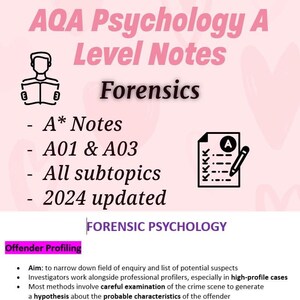 ¡Notas completas del examen A* Nivel A de Psicología Forense!