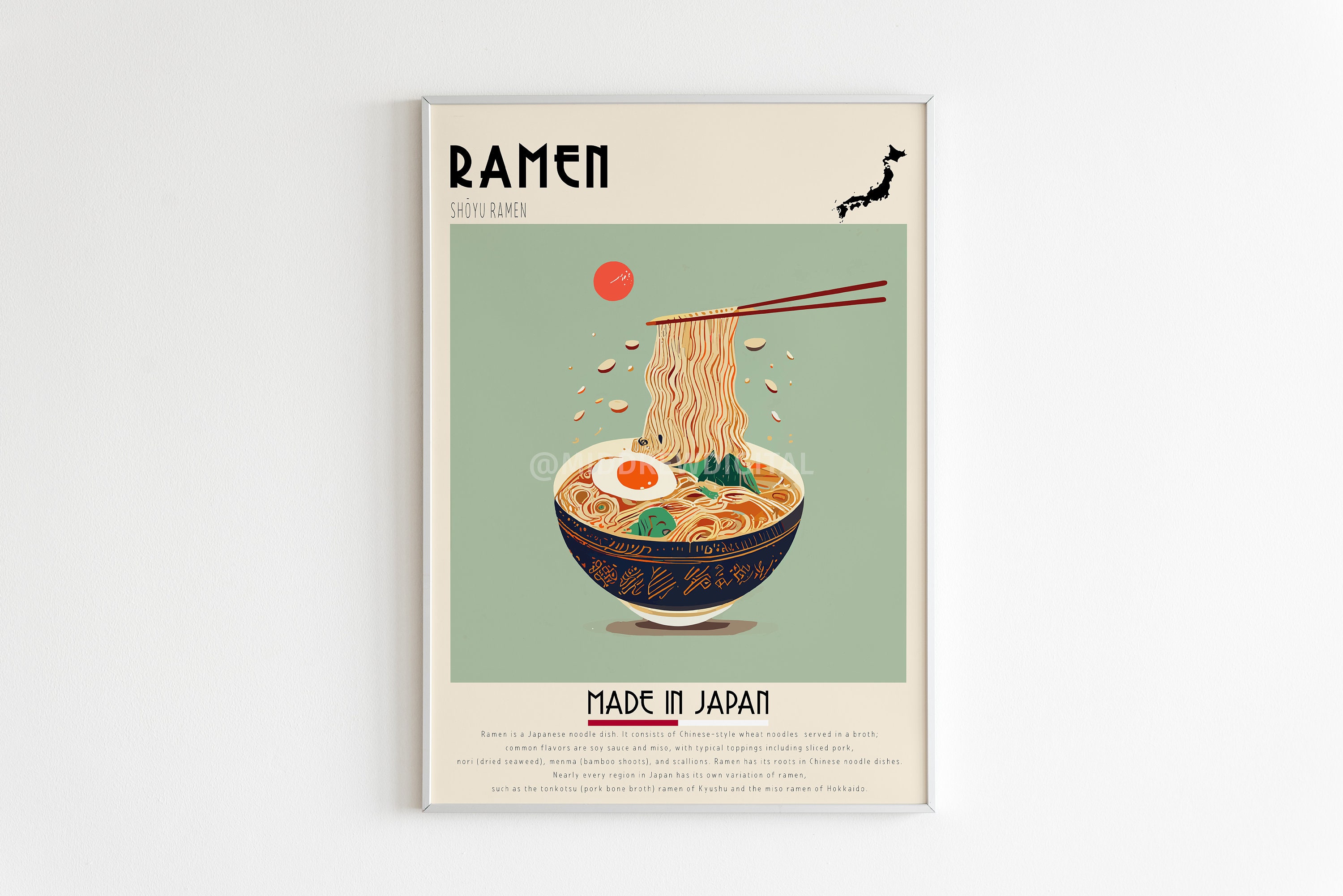 Ramen Poster Japanese Print Food Poster Cafe Wall Art - Etsy UK