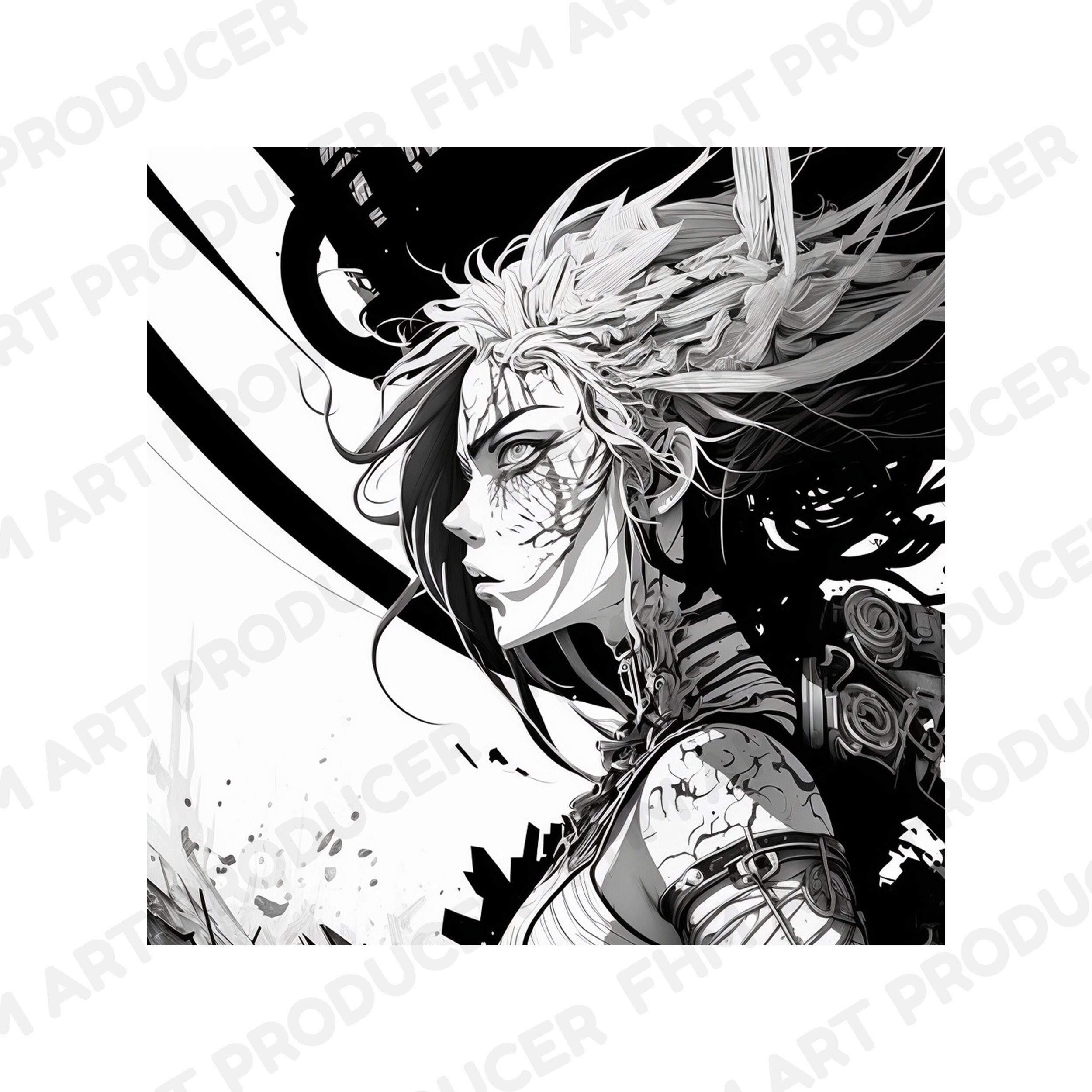 JKLM Anime Poster Decorative Painting One Piece Black and White 30x45cm   Amazonde Home  Kitchen