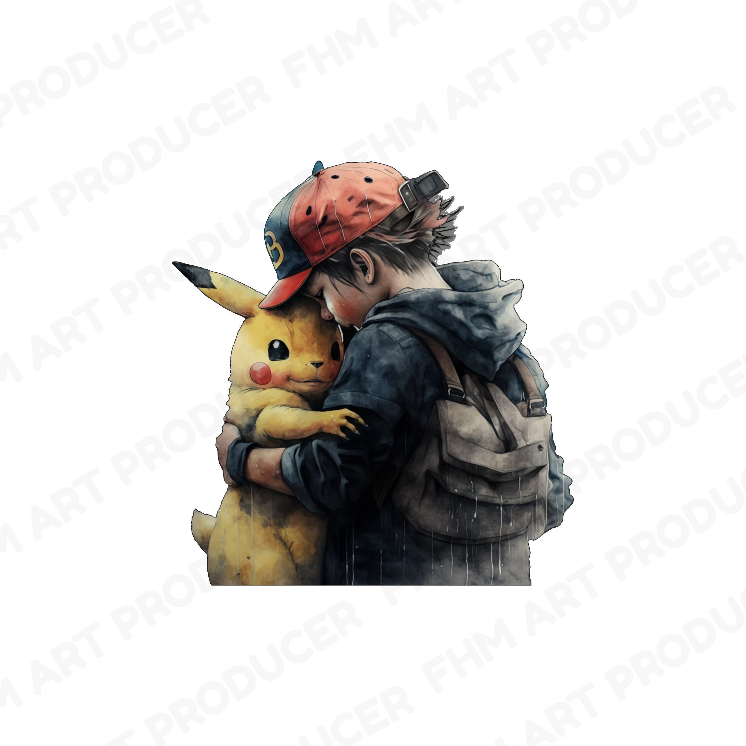 Vetorização: Ash e Pikachu