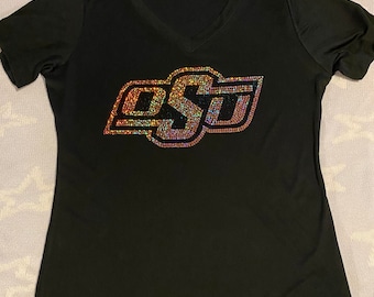 Spangle Cowboy inspired women's BLING vneck