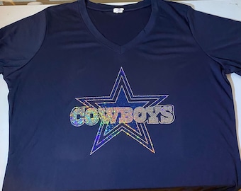 Spangle Women's BLING Vneck Cowboy inspired Star