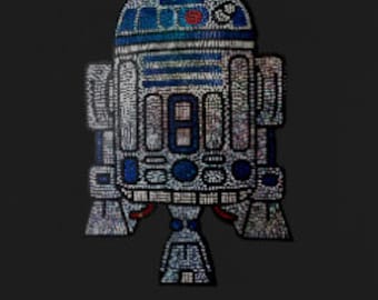 Spangle R2D2 inspired ladies BLING vnecks