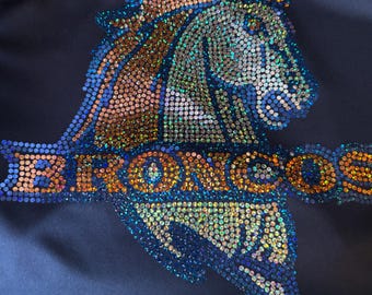 Bronco spangle bling vnecks.