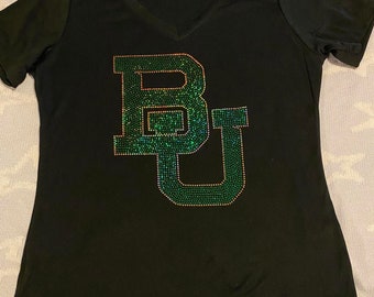 Spangle Bear inspired women's bling Vneck