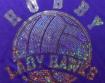 HOBBY lady hawks spangle bling vneck