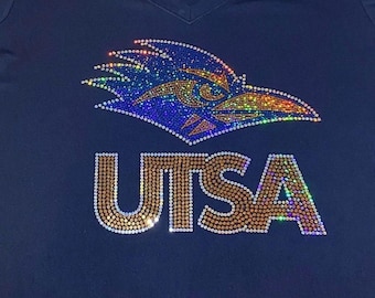 Spangle Roadrunner inspired Bling womens vneck