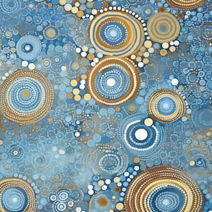 Celestial Aboriginal Wandkunst Dreamtime Dreaming, Kunst im Aborigine-Stil, digitale Kunst zum Herunterladen, spirituell verbundene indigene Inspirationen