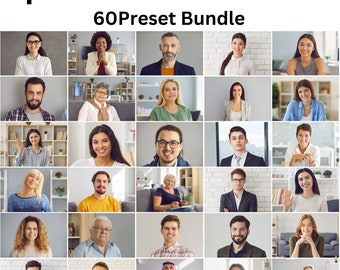 Adobe Preset 60 Portrait Pre-set Bundle, Photoshop Bundle.