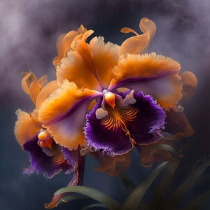 Bundle of Digital Art orchids, Set of 3 Magical orchids