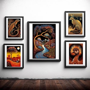 Zeitgenössische Aborigines Art Prints - 5 Originale für ein einzigartiges Home Décor