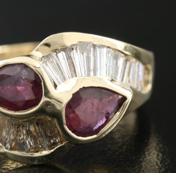 14k Ruby & Diamond Ring - image 3