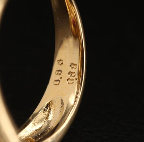 18K Double Pear Shaped Ruby & Diamond Ring - image 7