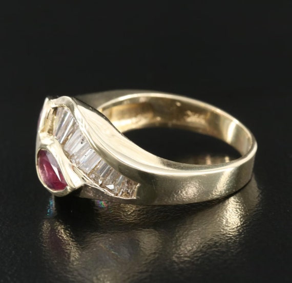 14k Ruby & Diamond Ring - image 4