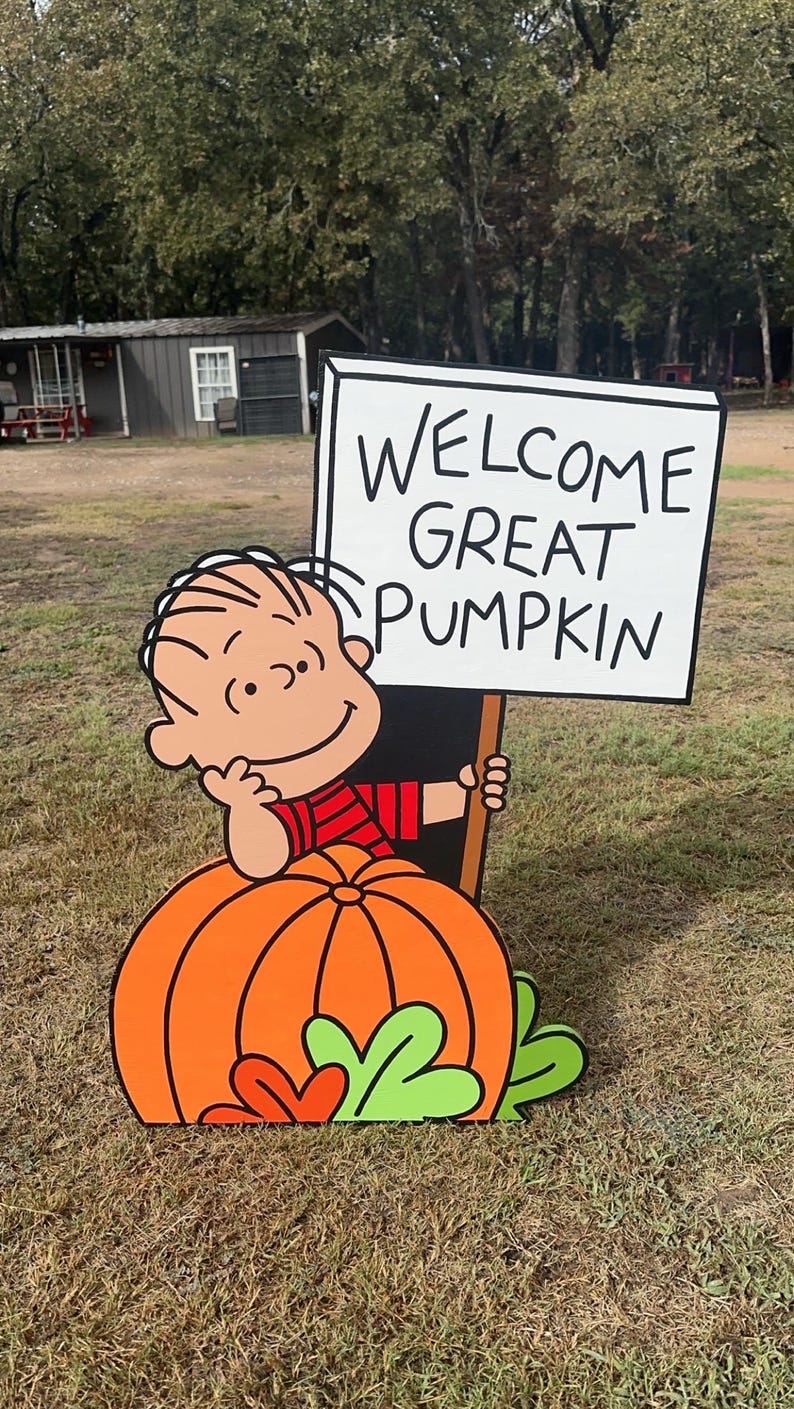 Welcome Great Pumpkin Outdoor Halloween Decoration - Etsy