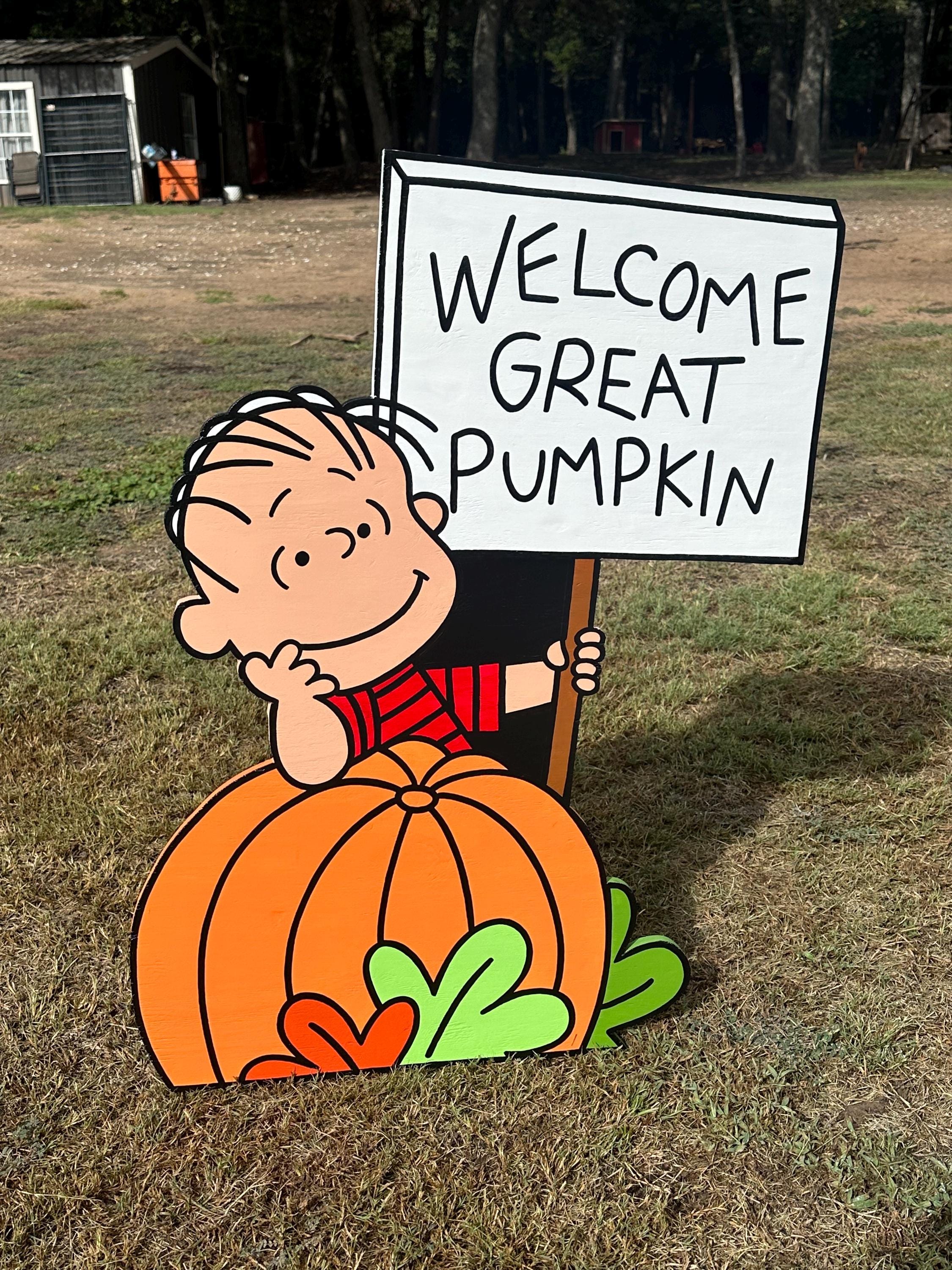 Welcome Great Pumpkin Outdoor Halloween Decoration - Etsy