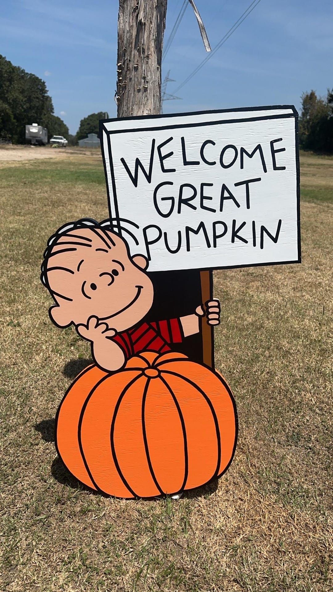 Welcome Great Pumpkin Outdoor Halloween Decoration - Etsy