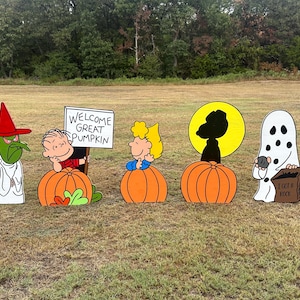 Welcome Great Pumpkin Snoopy Outdoor Halloween Decoration - Etsy