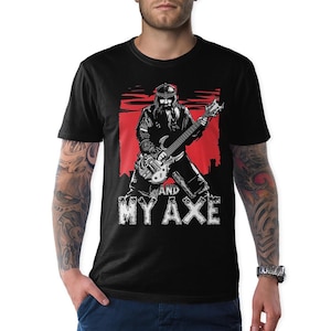 Gimli and My Axe Heavy Metal T-Shirt, J. R. R. Tolkien Shirt, Men&#39;s and Women&#39;s Sizes