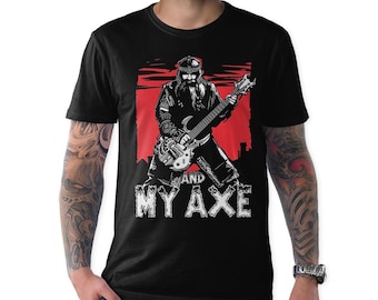 Camiseta de heavy metal "Gimli y mi hacha", camiseta de J. R. R. Tolkien, tallas para hombre y mujer.