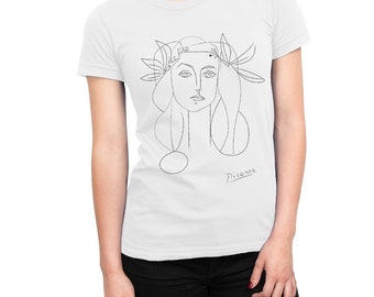Head of a Woman By Pablo Picasso T-Shirt, Men's and Women's Sizes (bc-294)
