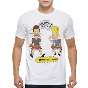 Camiseta "Beavis and Butt-Head School Sucks", tallas para hombre y mujer (BEB-211102)
