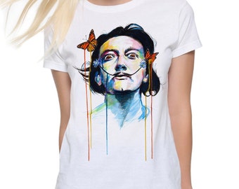 Camiseta Salvador Dali e Borboletas, tamanhos masculino e feminino (bc-137)