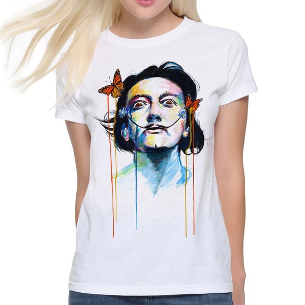 Salvador Dali and Butterflies T-Shirt, Men's and Women's Sizes (bc-137)