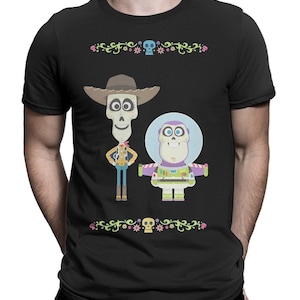 Toy Story x Coco T-Shirt, Woody and Buzz Lightyear Shirt, Men&#39;s and Women&#39;s Sizes (bc-282)