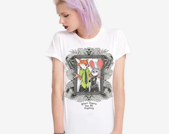 Zootopia Nick und Judy T-Shirt, Herren- und Damengrößen (ZTP-443920)