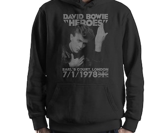 David Bowie Heroes Vintage Hoodie and Sweatshirt, Unisex Sizes (bc-222)