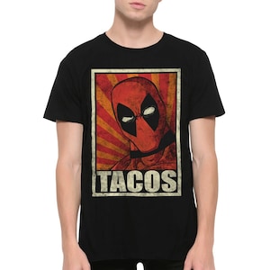 Deadpool Tacos T-Shirt, Men&#39;s and Women&#39;s Sizes (DEA-661661)