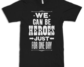 David Bowie Heroes T-Shirt, Men's and Women's Sizes (bc-224)
