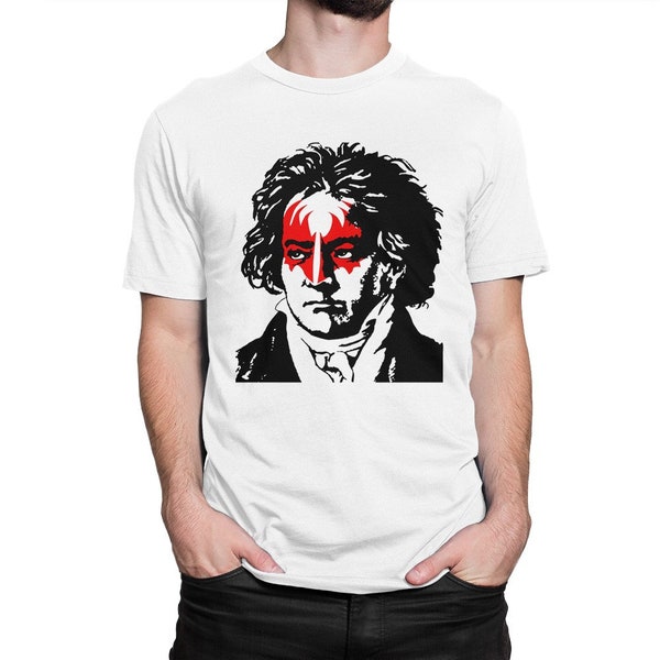 Ludwig van Beethoven Glam Rock Style T-Shirt, tailles hommes et femmes (bc-219)