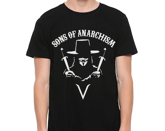 V for Vendetta Sons of Anarchism T-Shirt, Men's and Women's Sizes (bc-216)