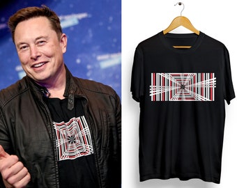 Elon Musk geruit mode grafisch T-shirt, heren- en damesmaten (ELN-80090)