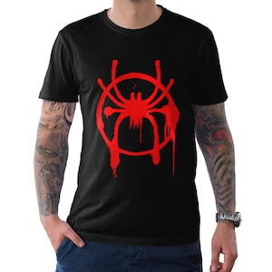 Camiseta con el logo de Spider-Man de Miles Morales, tallas para hombre y mujer (bc-327)